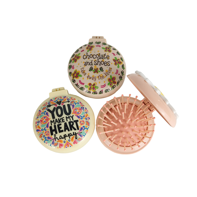 Custom Printed Folding Mirror Comb
