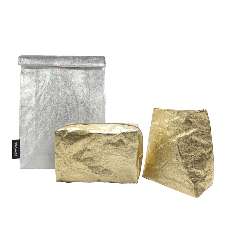 Washable kraft paper cosmetic bag